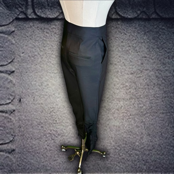 NWT Derek Lam 10 Crosby ‘Camryn’ Ruched Slim Pant in Black Size 0 - Picture 12 of 16